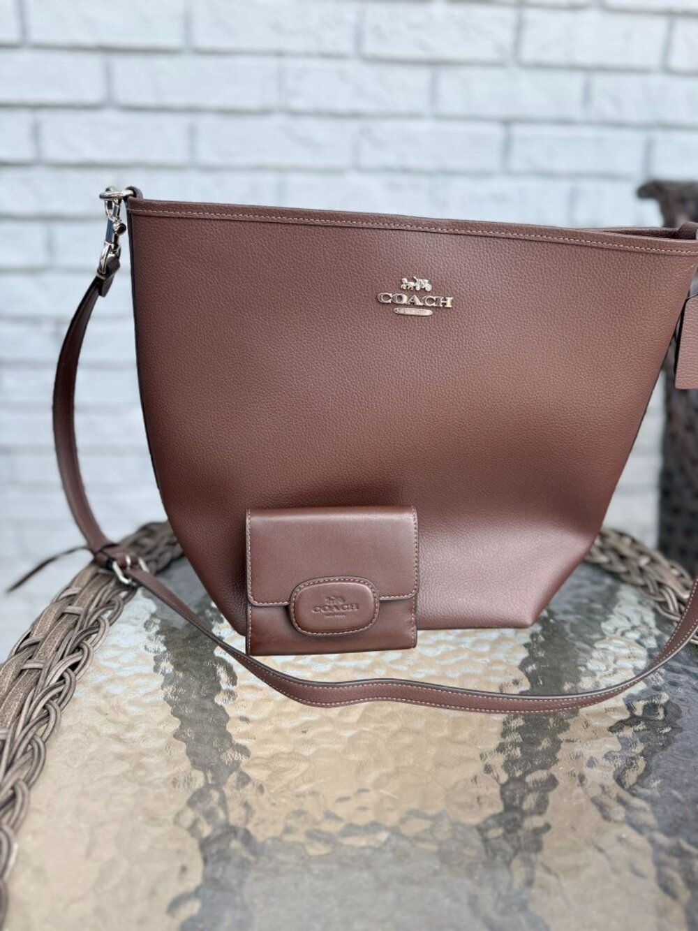 Coach Brown Leather Hobo Bag - Picture 3 of 11